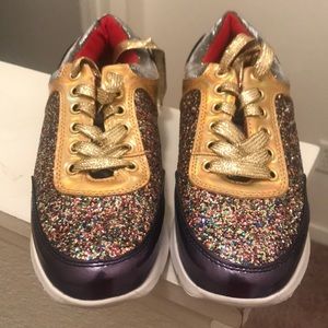 Colorful Glitter Tennis Shoes